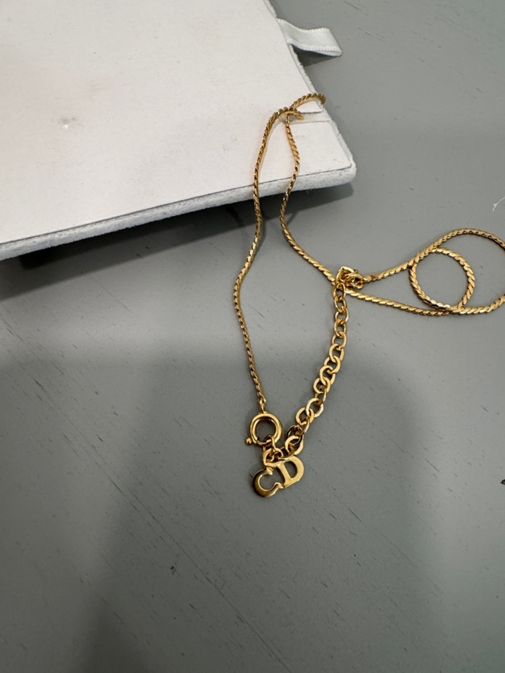 Dior Gold plated Pendant Necklace with Matching Clip on Earrings - Picture 3 of 4